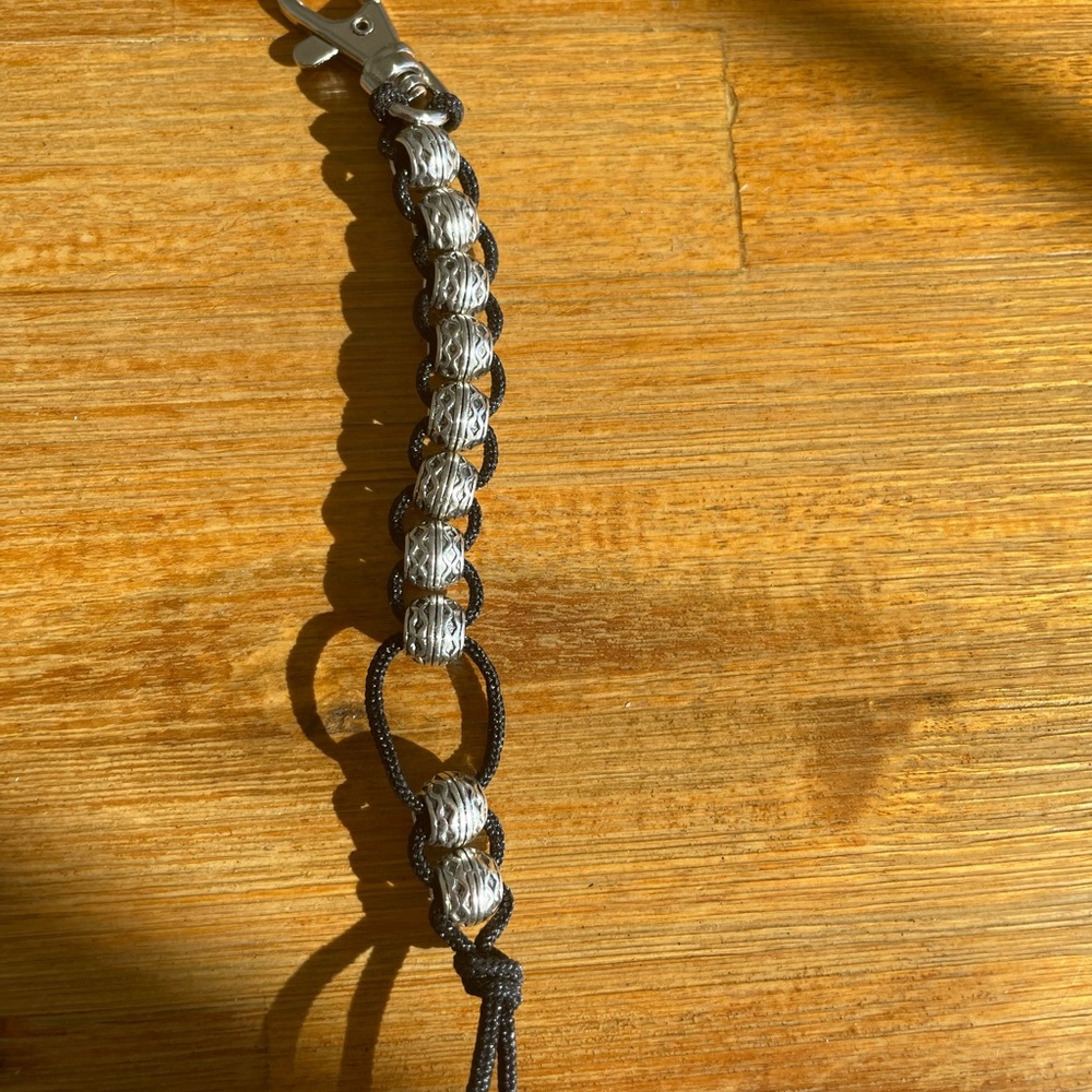 Handmade Silver Beaded Golf Shot Stroke Counter Snap Hook Clip - Picture 3 of 7